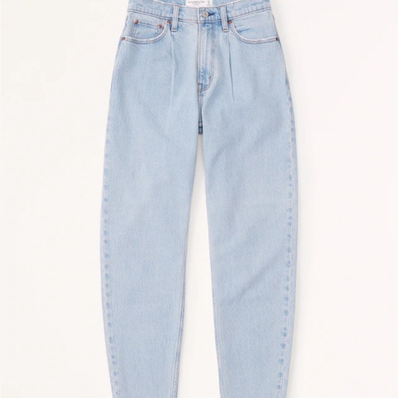 NWT Abercrombie & Fitch Pleated High Rise 80s Mom Jean - Picture 6 of 9